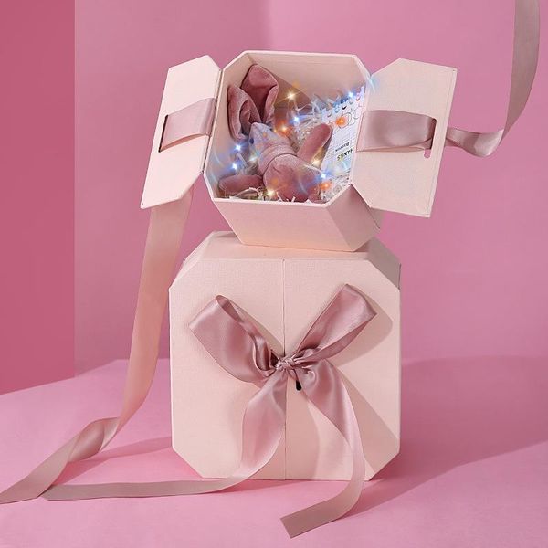 

gift wrap octagonal creative sweet wedding christmas valentine's day box for lipstick and perfume double door flower packer tool