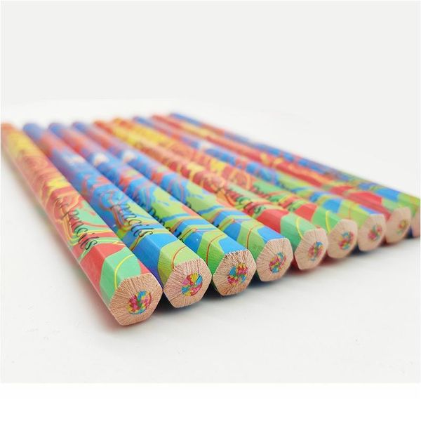 

cute art colored pencil 4 in 1 multicolor wooden pencils for drawing graffiti pen kids crayon marker pens office school qylyea