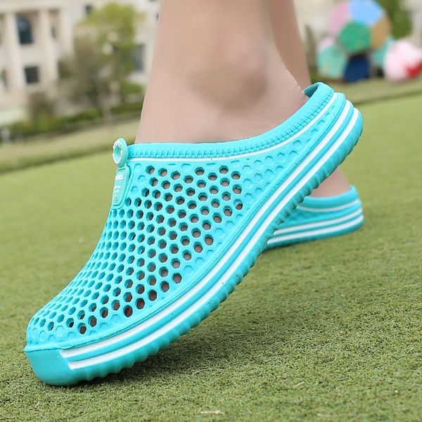 

womens sandals 2021 summer sandals fashion hollow out breathable beach slippers flip flops massage slippers, Black