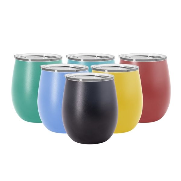 

8oz stemless vacuum insulation stainless steel egg red wine cup