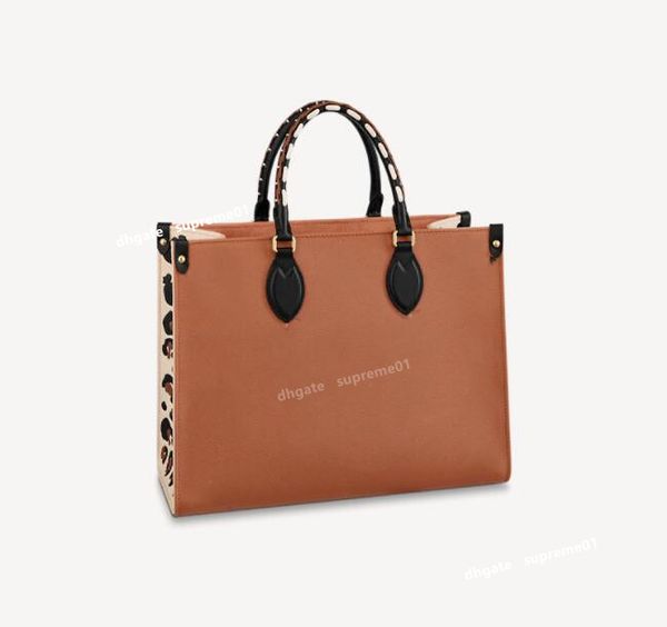 

handbags women luxurys designers bags 2021 onthego shoulder bags designer handbag womens crossbody bag leopard splicing messenger bags tote