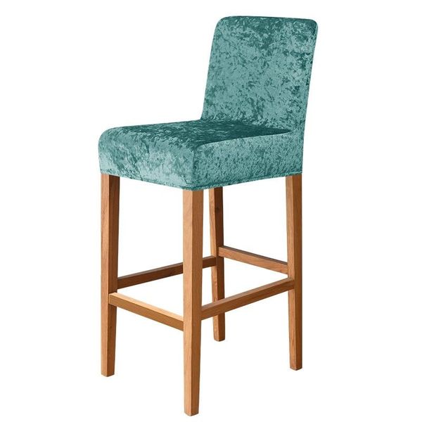 

chair covers high bar ice velvet elastic full package thickened cover household el restaurant universal diningchaircover