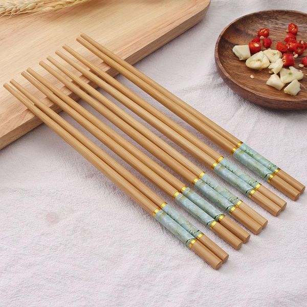 

chopsticks 5paar set a family of 5-color bamboo cooking wooden