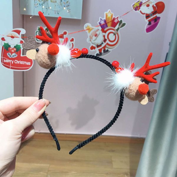 

cute elk headband girl fairy christmas performance props, Black;brown