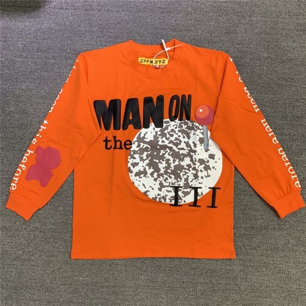 

2021 new 21fw hiphop kanye west foaming printing cpfm.xyz for motm iii return 2 t shirts men women long sleeve t-shirt qpky, White;black