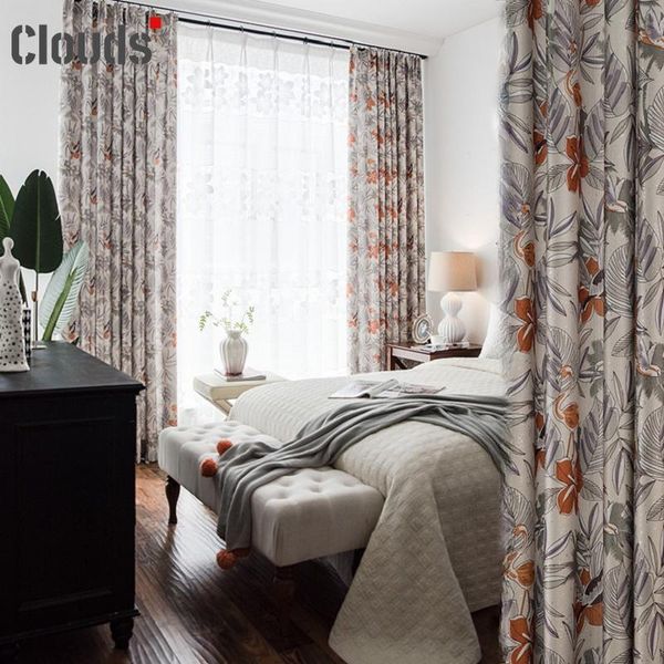 

curtain & drapes modern boutique simple summer safflower jacquard custom blackout curtains for living dining room bedroom