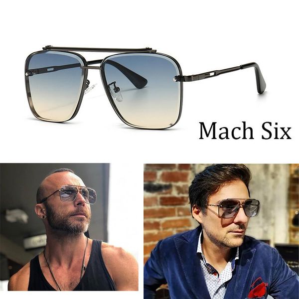 

sunglasses 2021 fashion classic mach six style gradient cool men vintage brand design sun glasses 2a102, White;black