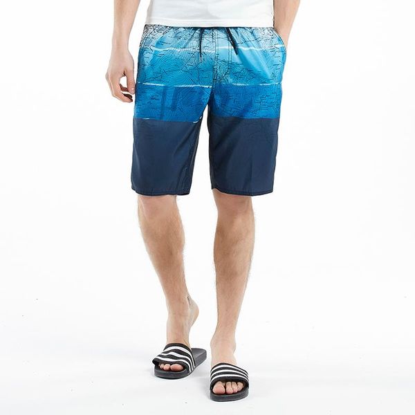 

men's shorts summer casual beach men exercise elastic waist sim fit solid knee length bermudas personality pattern, White;black