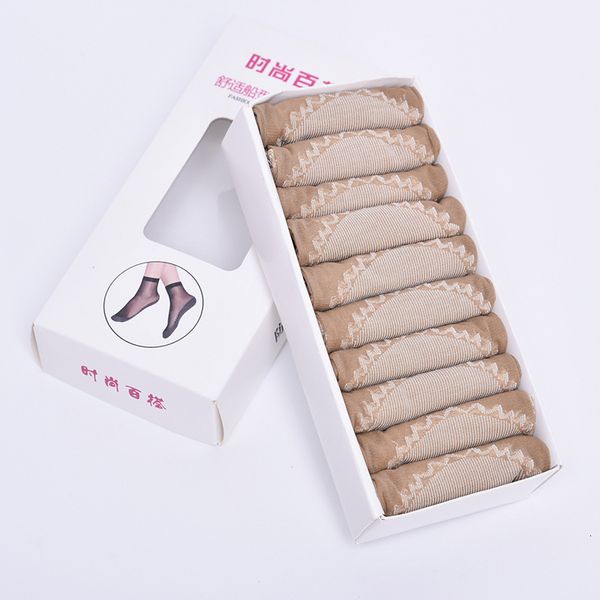 

summer cotton bottom women' short tube ultra thin veet core spun silk ice stockings, Red;black