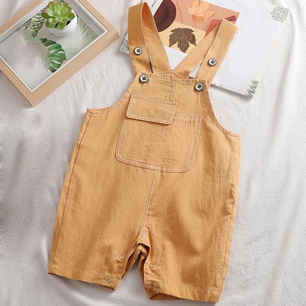 

jumpsuits short overalls for girls 2021 summer kids children's boy pants baby, Blue