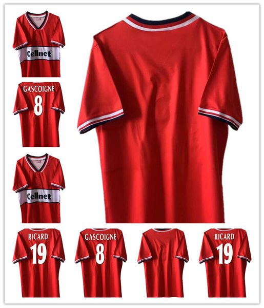 

1998 1999 middlesbrough home soccer jerseys retro 98 99 gascoigne queudrue southgate juninho ricard football shirt vintage classic commemora, Black;yellow