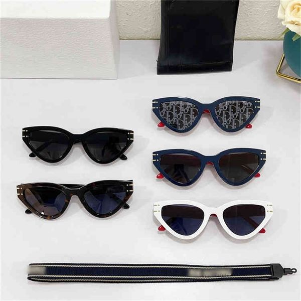 

80% off wholesale new cat's eye net red same oval small frame sunglasses signature b2u, White;black