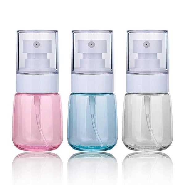 

storage bottles & jars ran color fine mist spray bottle refillable travel clear container, makeup water sprayer with air press pump for toil