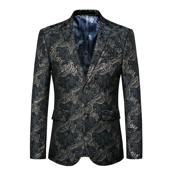 

floral blazer 2021 autumn mens buttons blazers m-5xl 6xl prom party jacket men clothes #828 3xh2, White;black