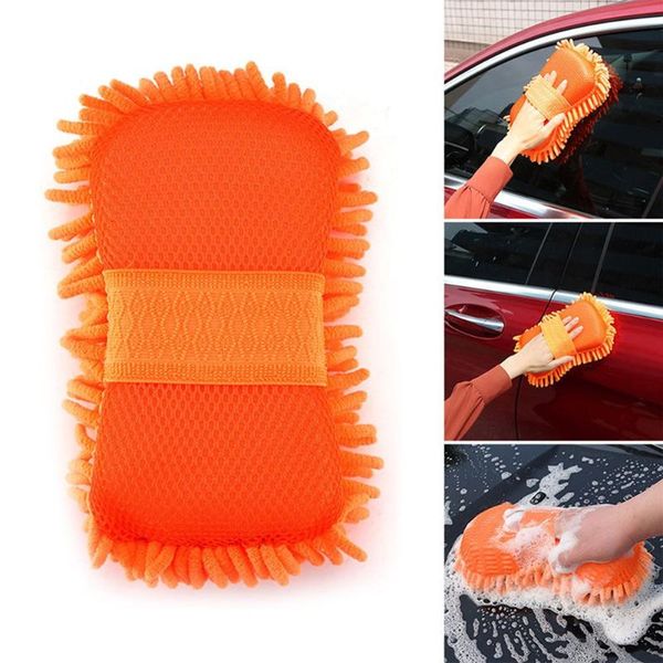 

car sponge cleaning microfiber wash window washing chenille coral