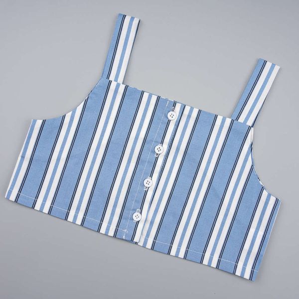 

selling ins new spring / summer 2021 sleeveless striped t-shirt pants two piece children's suit
