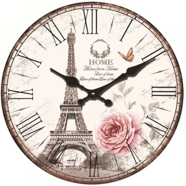 

wall clocks mediterranean style mdf ultra-thin 5mm clock retro wooden 12-inch hanging creative bar, home, el
