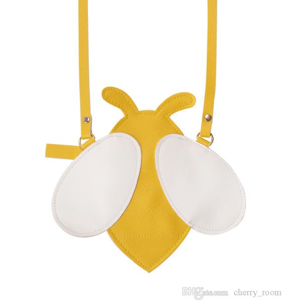 

fashion girls cartoon change purse cute cute little bee children crossbody bag original design cartoon creative wallet accessories one shoul, White