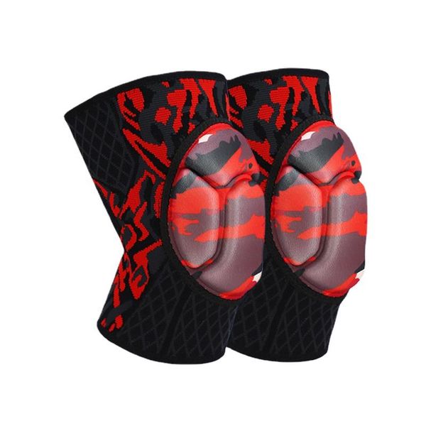 

elbow & knee pads 2pcs sports kneepad thickened camouflage sponge anti-collision protector volleyball mountaineering rodilleras fitness, Black;gray