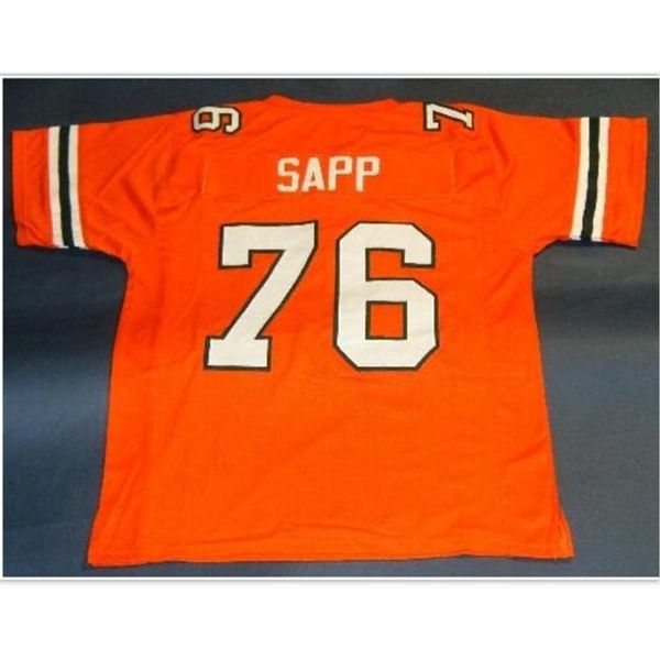 

custom man #76 warren sapp orange university miami hurricanes jersey college jersey size s-5xl or custom any name or number jersey, Black