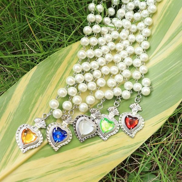 

heart love set diamonds crystal necklace silver jewelry hip hop accessories for man and woman goth boho designer trendy