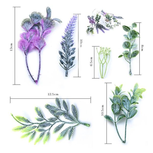 

decorative flowers & wreaths 20pcs artificial plants plastic grass wedding hand holding material home decoration accessories christmas