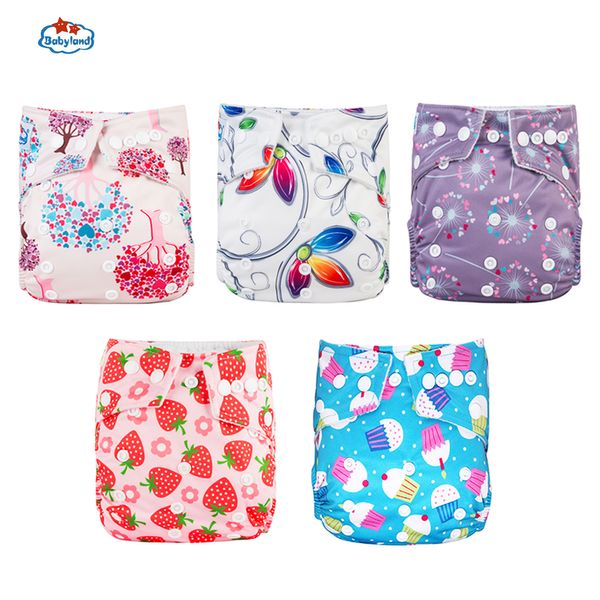 

fralda ecologica babyland baby nappy 5pcs/lot washable diapers good quality pocket diaper for 0-2 years 3-15kg baby eco-friendly 210312
