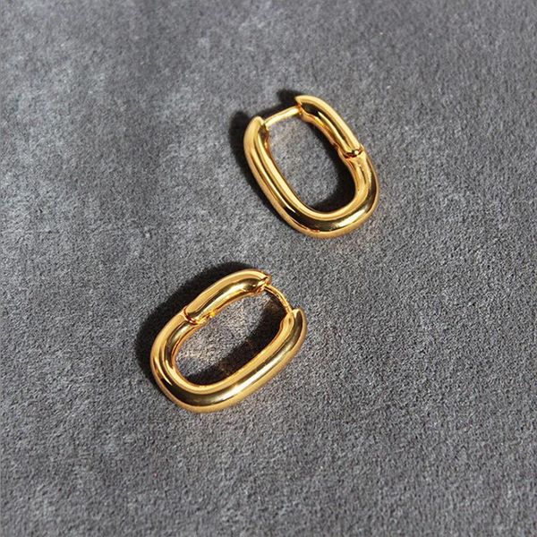 

hoop & huggie earrings for women square gold plated filled hoops fashion jewelry 2021 morden woman earring bijouterie female gift, Golden;silver