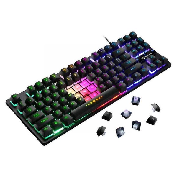 

mice 1pc gk-10 87-key keyboard luminous characters penetrating feel notebook manipulator gaming g6r8