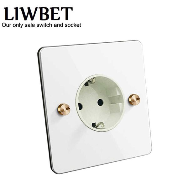 

liwbet eu standard wall and white color stainless steel panel socket