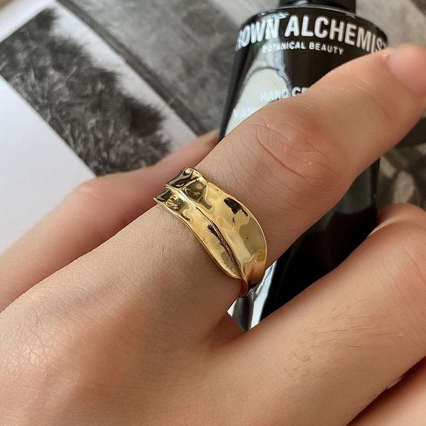 

cluster rings 925 silver leaf jewelry minimalism charm anel bohemia vintage boho bague femme anelli ring for women, Golden;silver