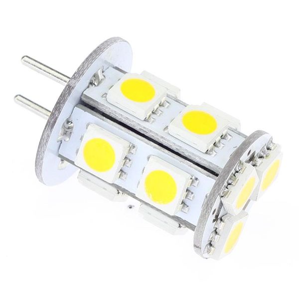 

bulbs ent dimmable gy6.35 led light 13led smd dc12v 2.5w white warm 5pcs/lot