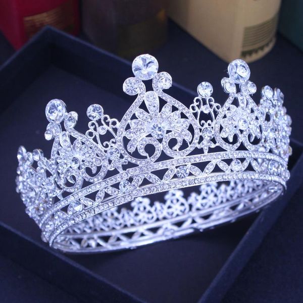

other queen king bride tiara crown for women vintage baroque headpiece prom bridal wedding tiaras and crowns hair jewelry accessories, Golden;white