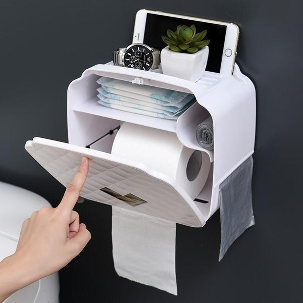 

toilet paper holders holder portable tissue box home storage plastic waterproof dispenser for bathroom accessorie