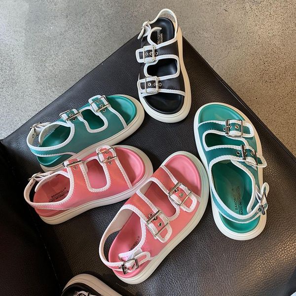 

sandals designer platform heel women 2021 summer fashion outdoor beach casual sports open toe breathable female shoes, Black