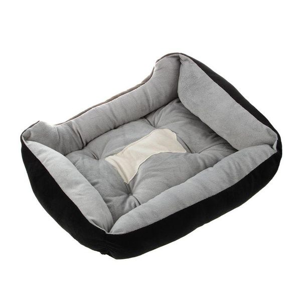 

kennels & pens extra large luxury washable pet dog puppy cat bed cushion soft mat warmer basket color:black size:l