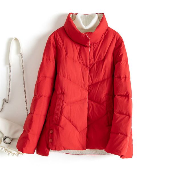 

2022 new spring product 90 windproof stand collar women's white duck casual coat down jacket, live broadcast qlhsa163 in hanshe, Black