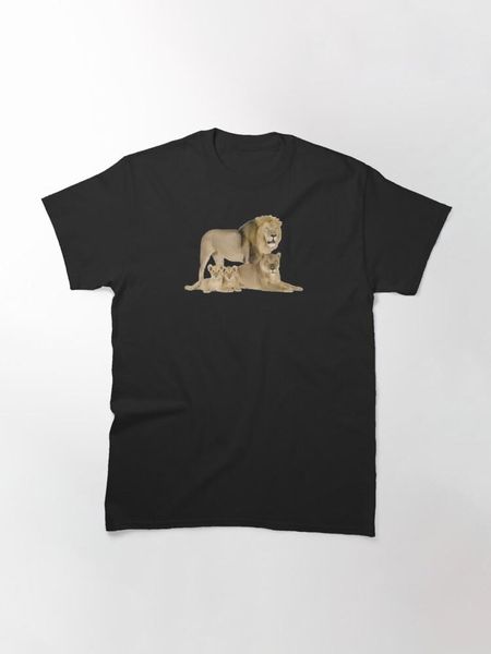 

men's t-shirts lion family classic t-shirt, White;black