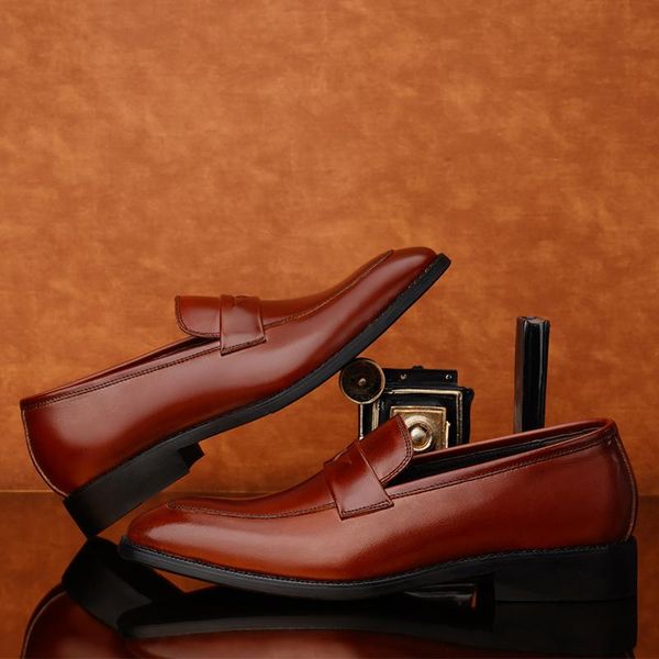 

dress shoes casual men mens male shoe zapatos casuales para hombre leather for men's fashion black causal cuero