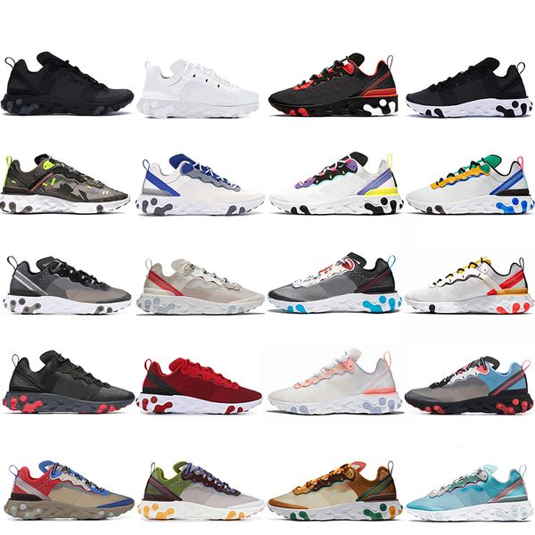 

react vision running shoes mens womens triple black script hyper pink dark grey tour yellow anthracite outdoor sports trainers sneakers