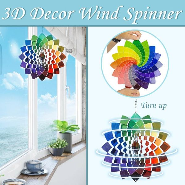 

selling 2021 stainless steel wind spinner- 3d indoor outdoor garden decoration ornament support wholesale and dropshipping