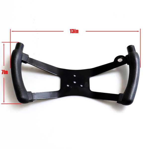 

handlebars 1 pcs black 330x160 mm go kart steering wheel butterfly style for riding lawn mower racing accessories
