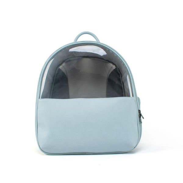 

backpack pu leather fashion cat bag simple breathable portable pet outdoor travel 066c
