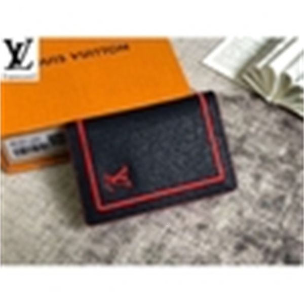 

brand designer luxury hx6o m61696 cross-stitched card holder long wallet key chain wallets compact purse clutches evening