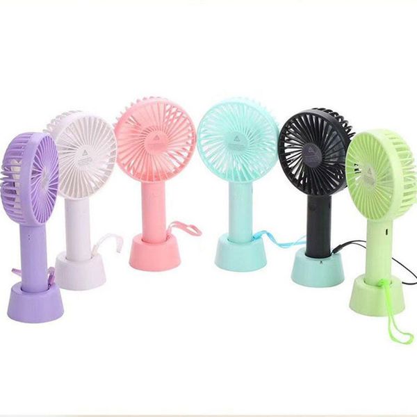 

electric fans 1pcs handheld personal mini fan usb rechargeable portable cooler with strap adjustable 3 speed for office outdoor travel