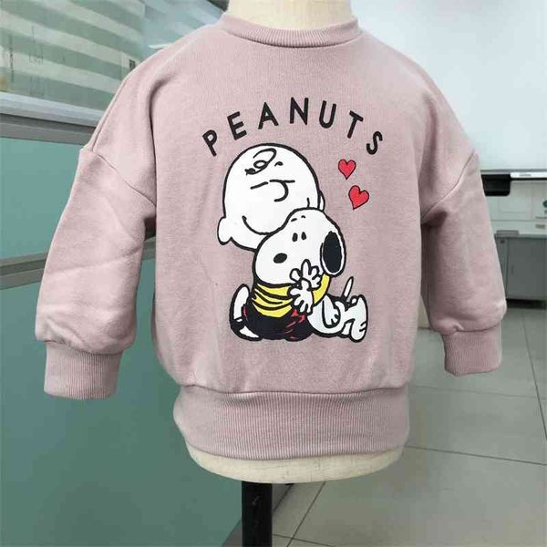 

fall 2021 cartoon boys' and girls' pullover sweater, Black;white