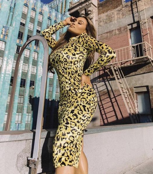 

casual dresses 2021 women yellow round neck long sleeve bodycon celebrity evening party vestidos bandage wholesale, Black;gray