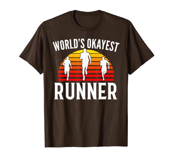 

World' Okayest Runner Funny Marathon Run/Running Gift T-Shirt, Mainly pictures
