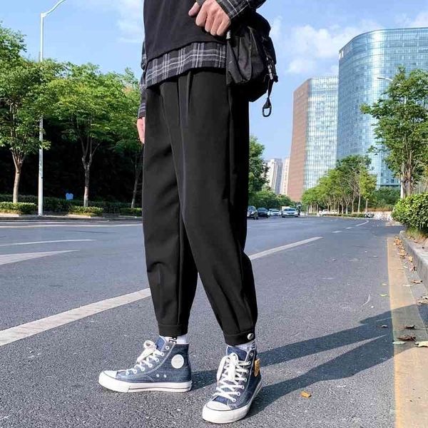 

men's pants men casual solid 5xl harem pant mens harajuku trendy loose elastic waist trousers bottoms d2en, Black