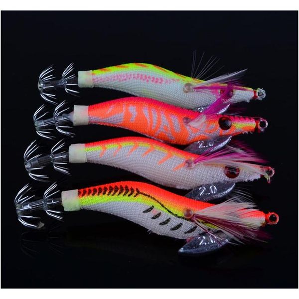 

new wood shrimp squid artificial bait 8cm 7.4g 2.0# tail noctilucent prawn l jllmmn sport777